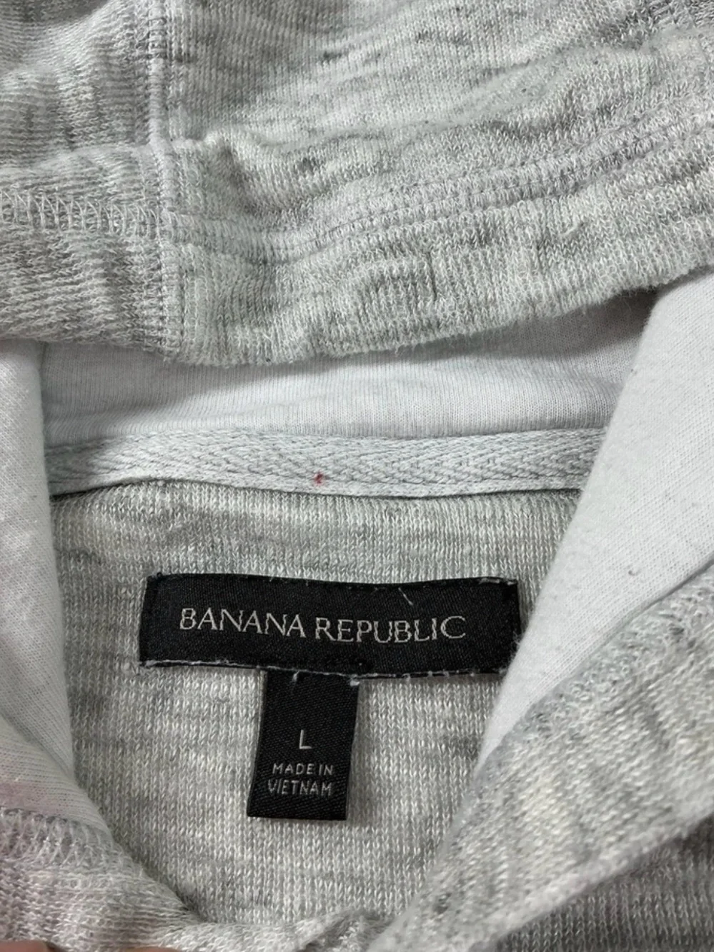 Banana Republic Linen blend pullover Henley hoodie Large